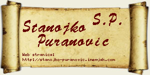 Stanojko Puranović vizit kartica